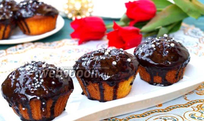 Творожные кексы с клюквой