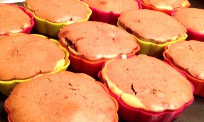 Маффины на кефире с бананом и шоколадом