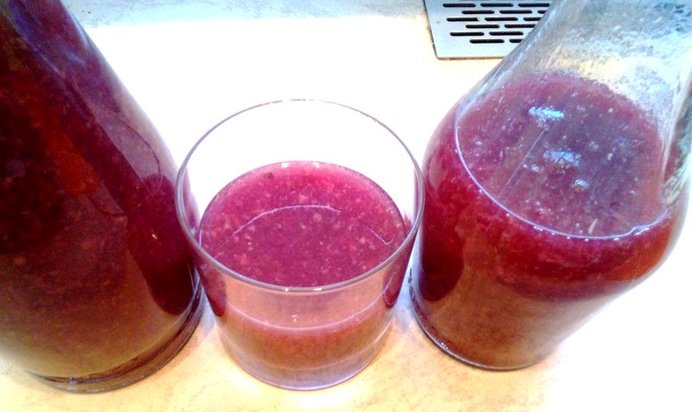 Кисель из черной смородины и бананов