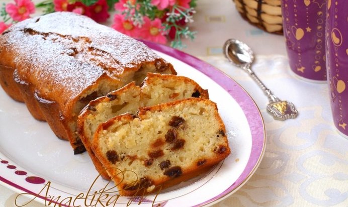 Молочный кекс с изюмом