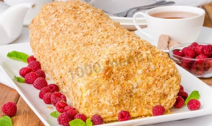 Торт Полено слоеное