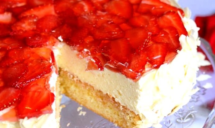 Клубничный торт с маскарпоне