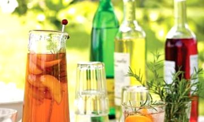 Шорле из персика и розмарина