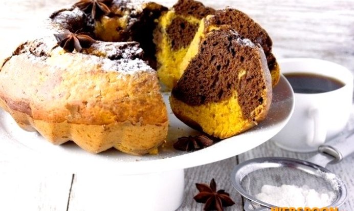 Тыквенно-шоколадный кекс