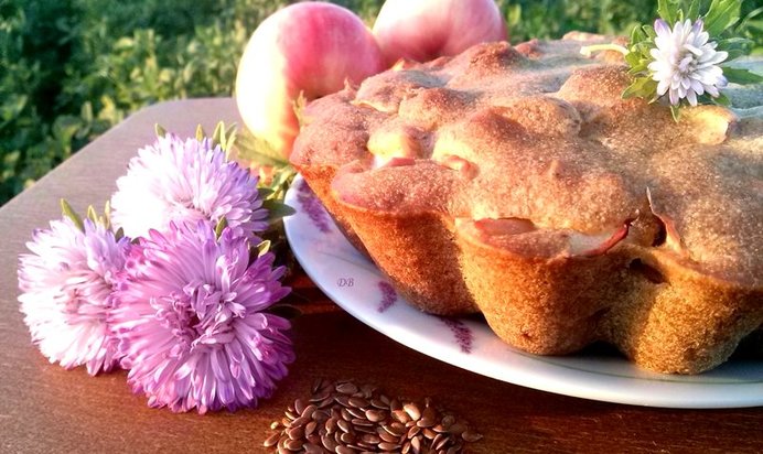 Вегетарианская шарлотка без яиц