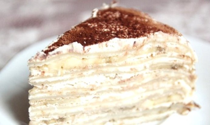 Блинный торт с творожным кремом