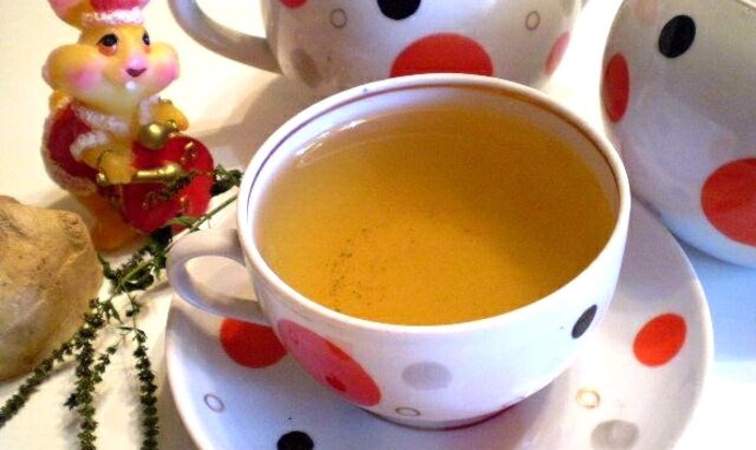 Зеленый чай с имбирем и мятой