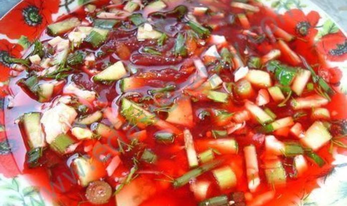 Свекольник постный грибной