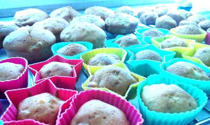 Имбирные маффины с грушей