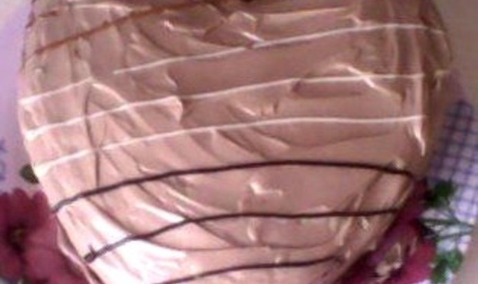 Быстрый торт со сливочно-шоколадным кремом