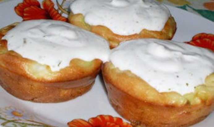 Маффины с кабачками и творогом