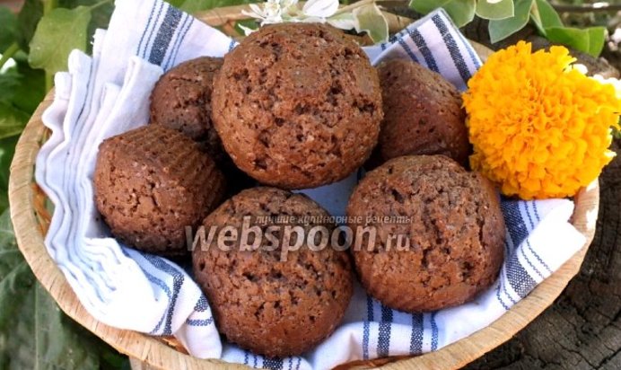 Шоколадные маффины из блинной муки