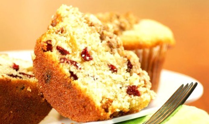 Лимонно-клюквенные маффины