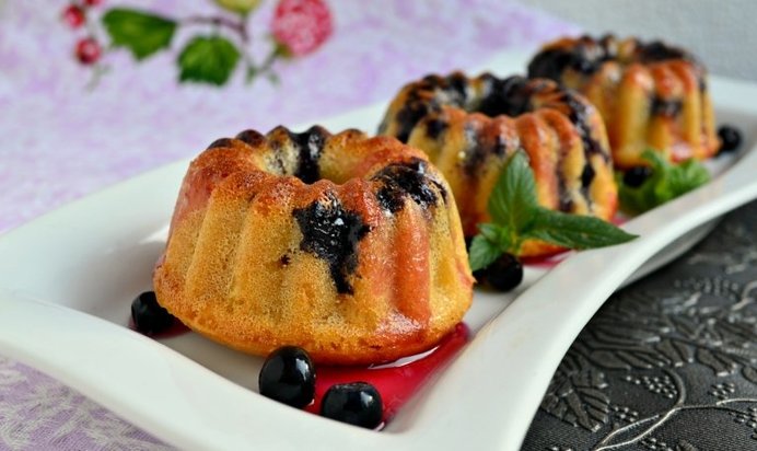 Черничные маффины