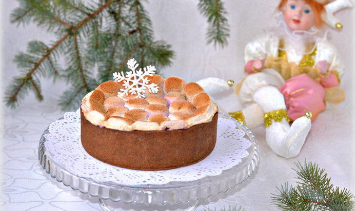 Шоколадный торт с маршмеллоу