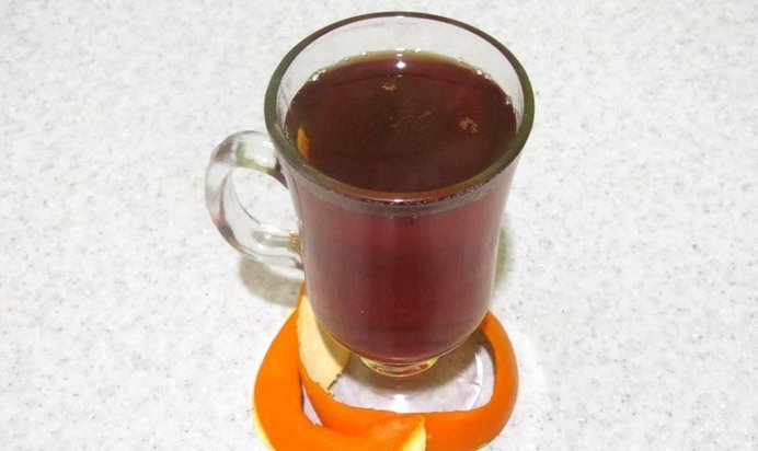 Чай с апельсиновыми корочками