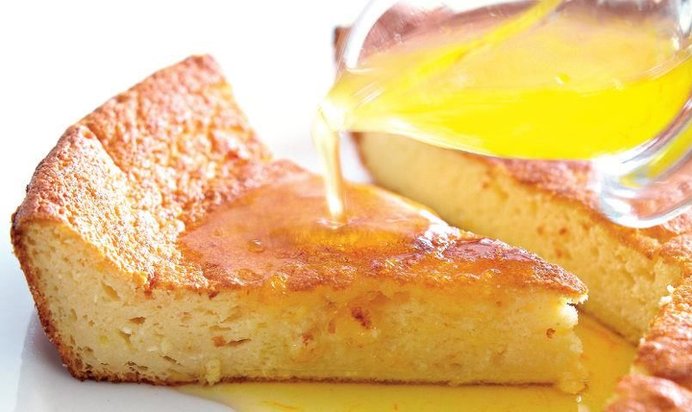 Йогуртовый пирог с цитрусовым сиропом