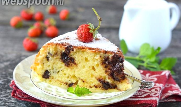 Творожный кекс с шоколадом в мультиварке