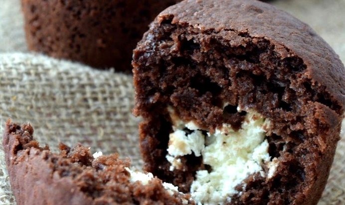 Шоколадные маффины на кефире