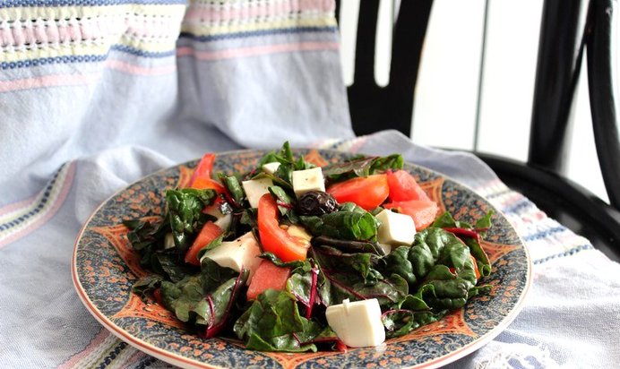 Греческий салат с арбузом