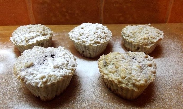 Нежные кексы из овсяных хлопьев