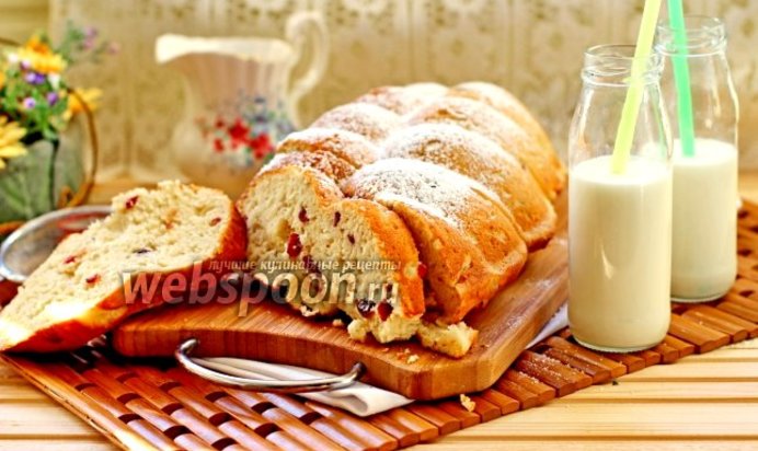 Творожной кекс с сушёной клюквой