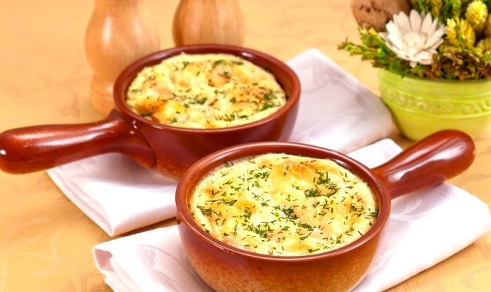 Омлет с креветками