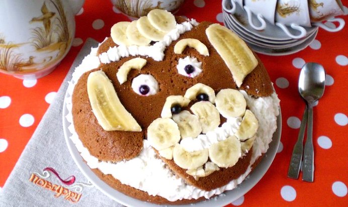 Банановый торт Обезьянка