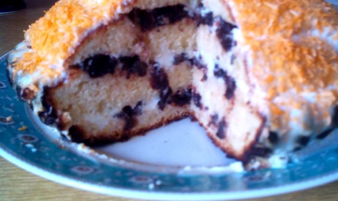 Торт со сметаной и черносливом