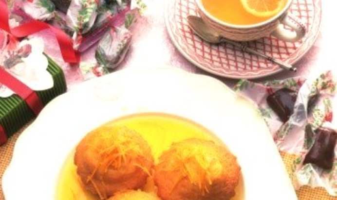 Лимонные кексы в сиропе с базиликом