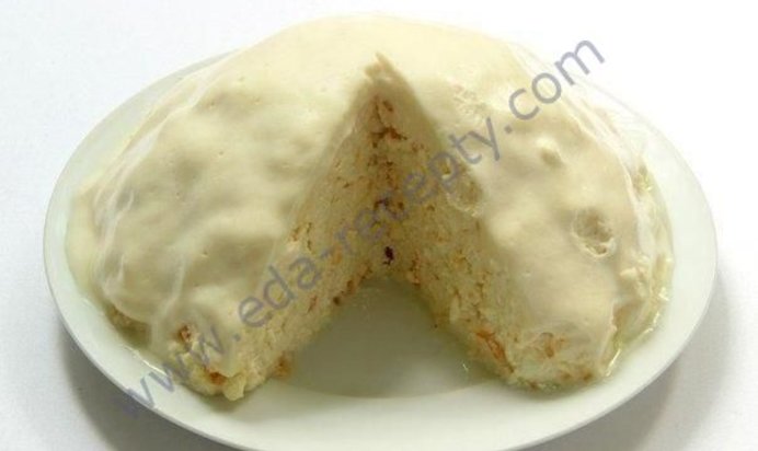 Торт на сгущенном молоке и сметане без выпечки