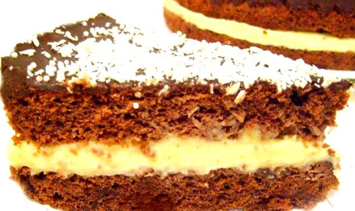 Шоколадно-кокосовый торт