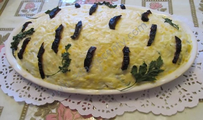 Салат Белая береза с черносливом