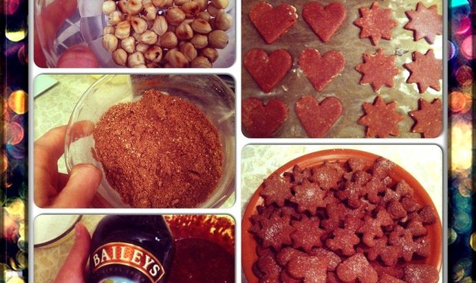 Печенье с фундуком, какао и ликером «Бейлис»