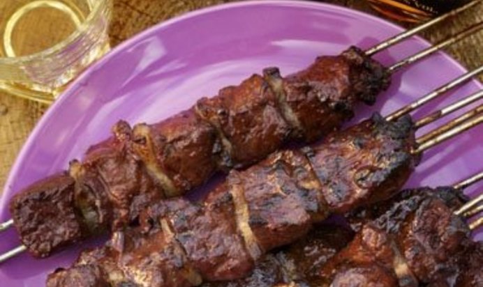 Шашлык из говяжьей печени