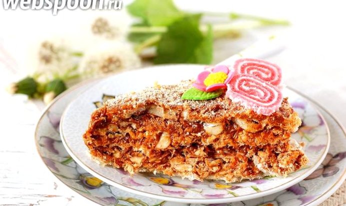 Вафельный торт со сгущёнкой