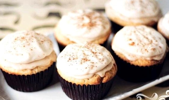 Маффины с корицей и кофейной глазурью