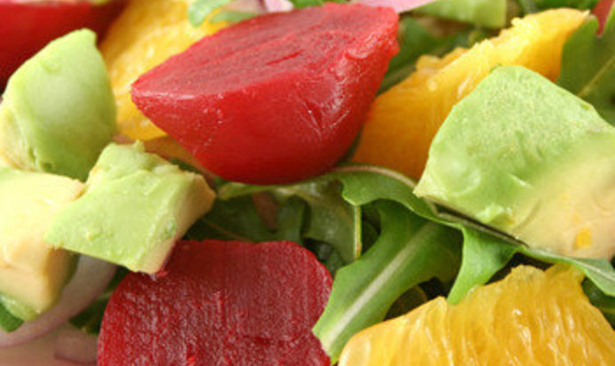 Свекольный салат с мандаринами