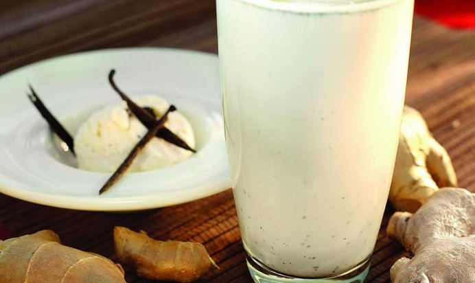 Мятно-имбирный коктейль с мороженым