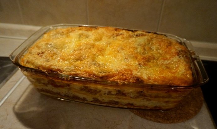 Лазанья из смешанного фарша