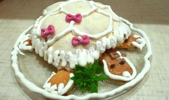 торт черепаха классический со сметаной