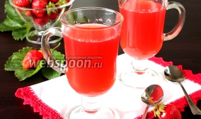 Клубничный кисель в мультиварке