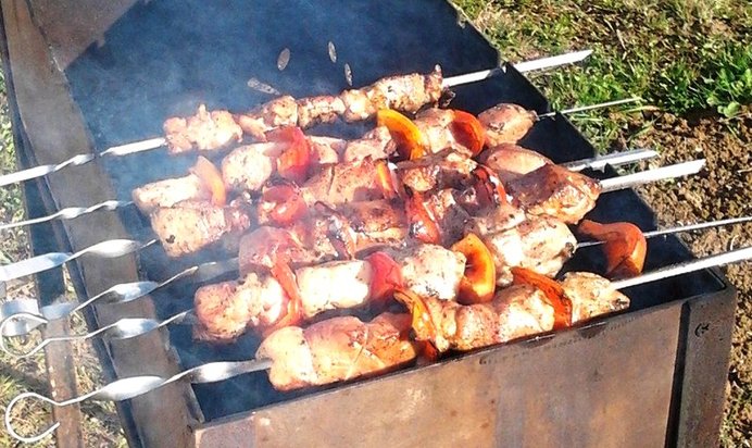 Шашлык из свинины с болгарским перцем