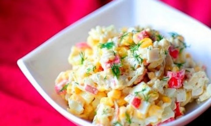 Cалат Крабовые палочки классический рецепт