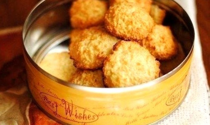 Быстрое кокосовое печенье без муки