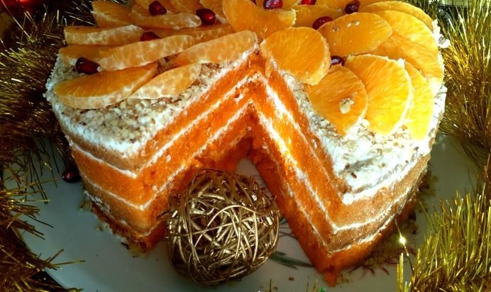 Торт Мандариновое настроение
