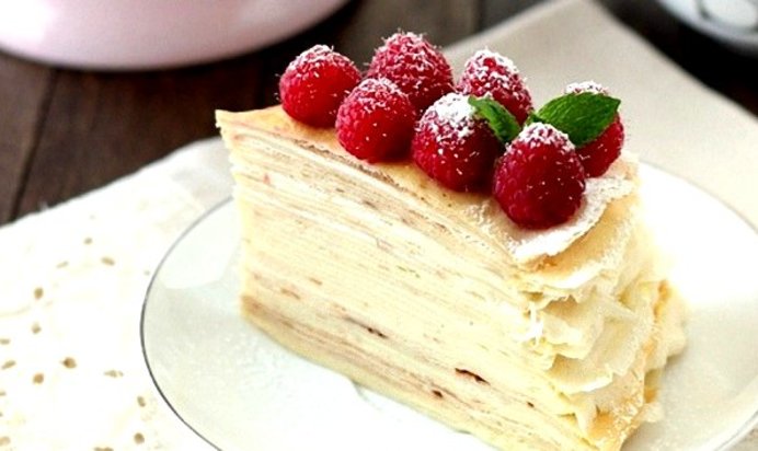 Блинный торт с заварным кремом