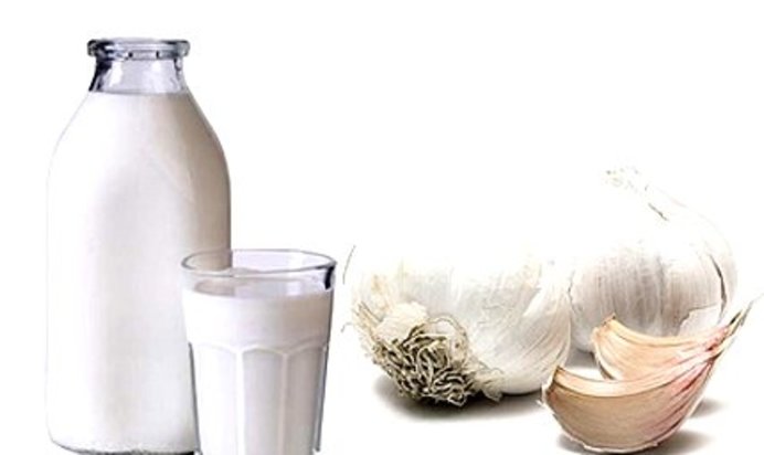 Молоко с чесноком