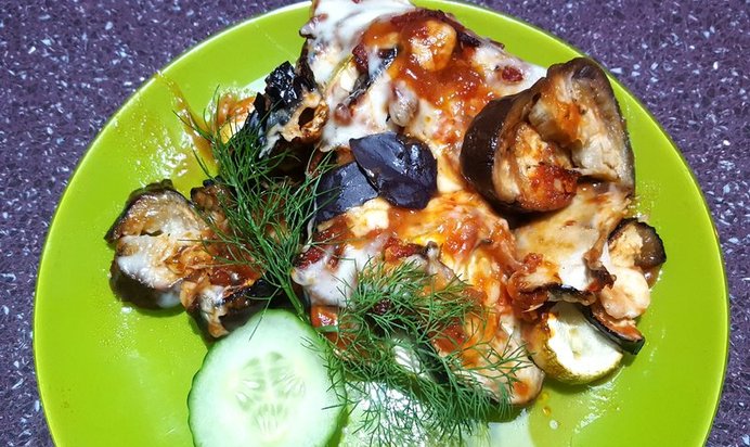 Рататуй с моцареллой