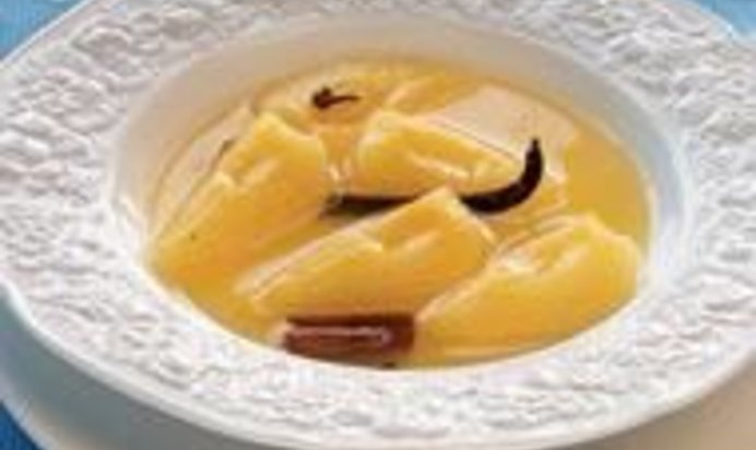 Груши, запеченные в сиропе с корицей